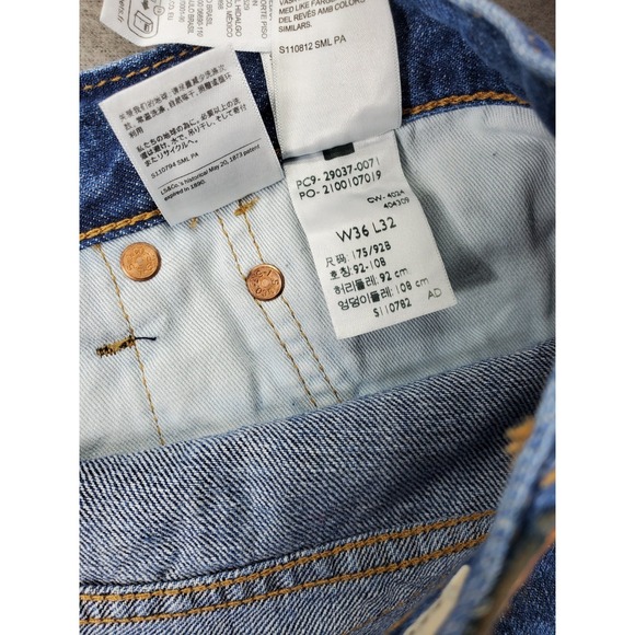 New Men Size 36x32 Levi's Premium 568 Loose Straight Linen+ Med Wash Jeans - Picture 8 of 12